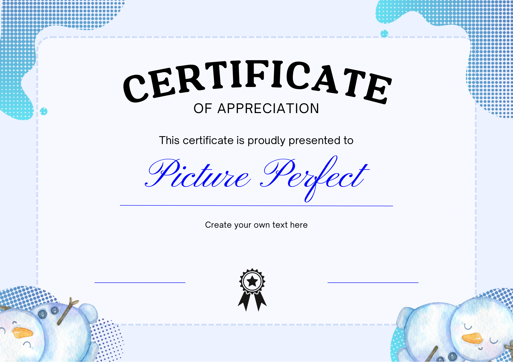 Certificate Of Appreciation & A4 White Frame