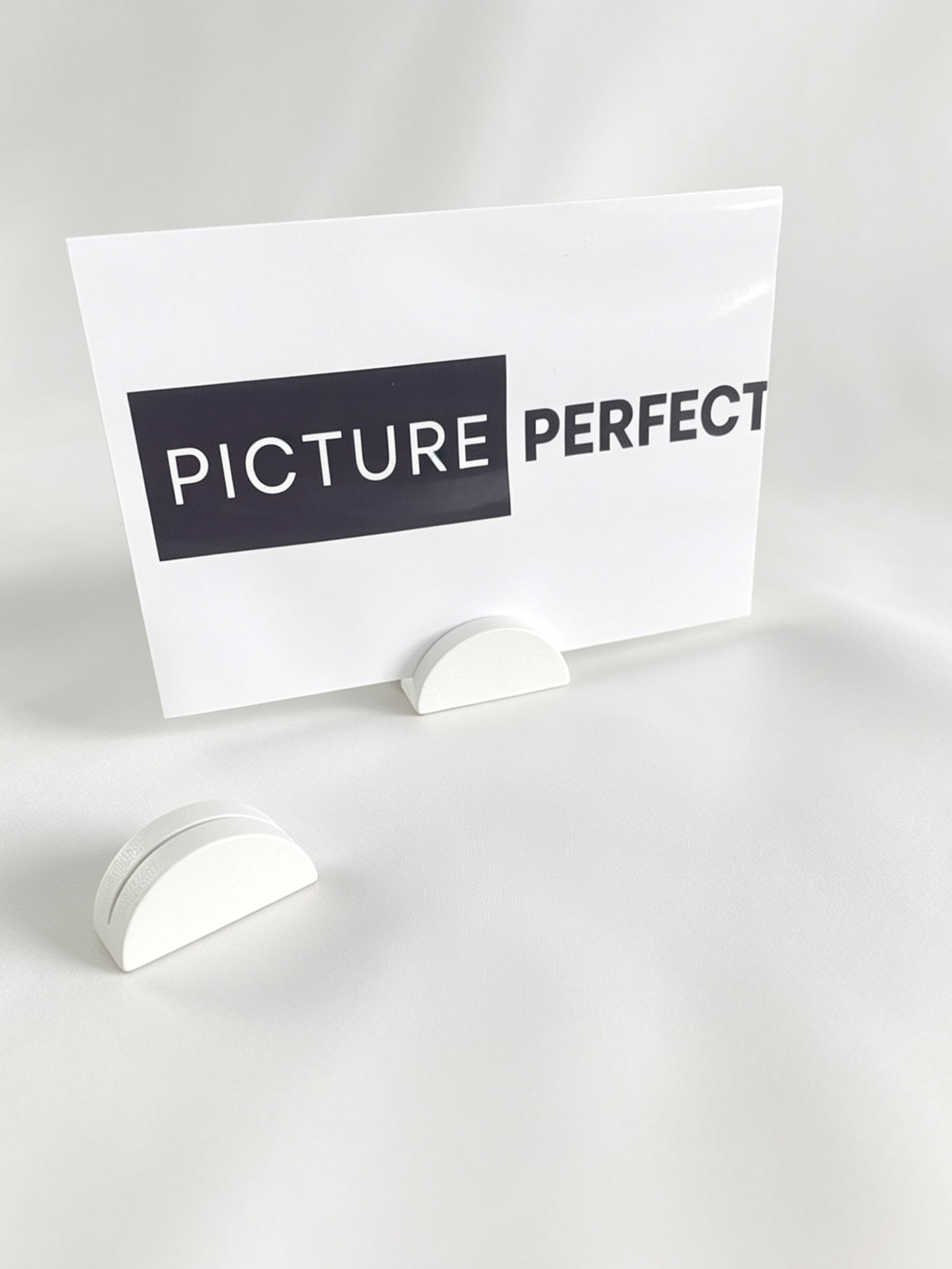 White Photo stand & Custom Print